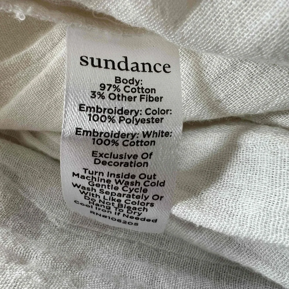 Sundance Marshmallow Embroidered Tassel Tie Open Front Bohemian Jacket‎ Womens L - Picture 7 of 12